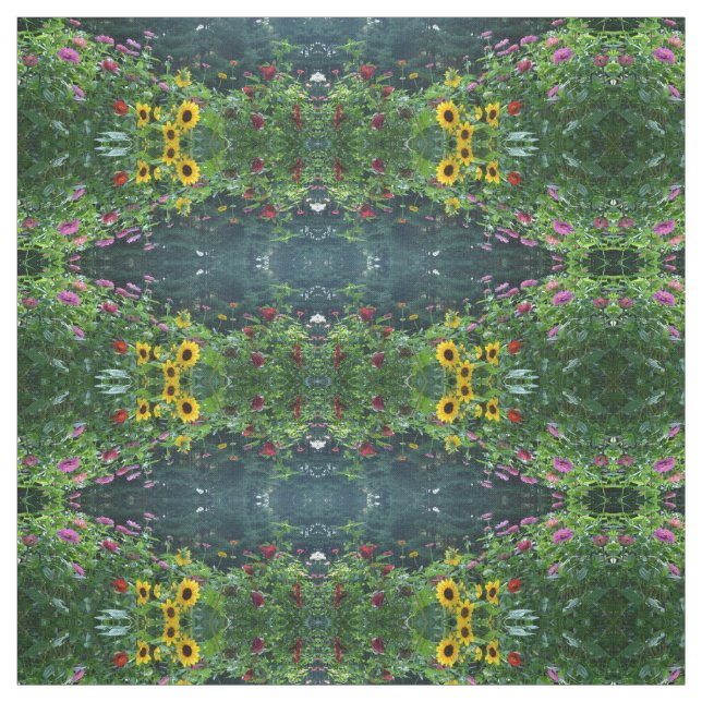 Beautiful floral garden fabric (Swatch)