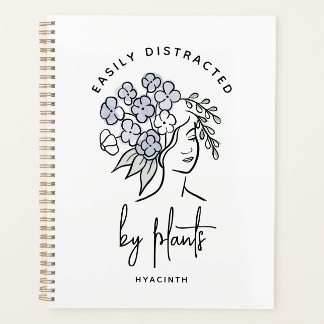 Beautiful Floral Garden Plans Cute Personalised Planner (Front)