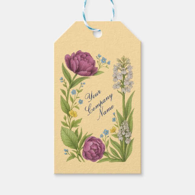 Beautiful floral gift tags (Front)