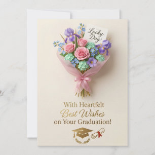 Beautiful Floral Graduation Card