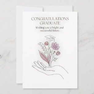 Beautiful Floral Graduation Card