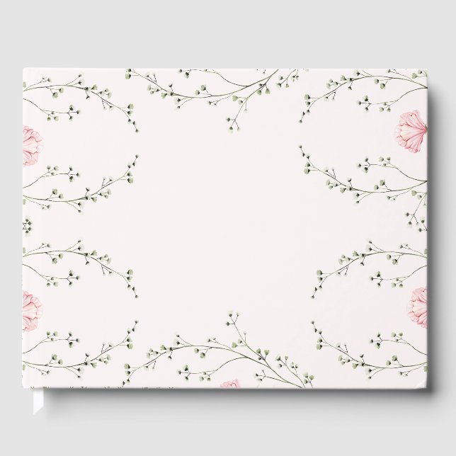 Beautiful Floral  Guest Book (Front)