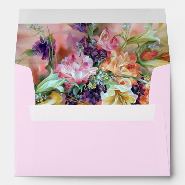 Beautiful Floral in Spring Colours Inside Envelope (Back (Bottom))