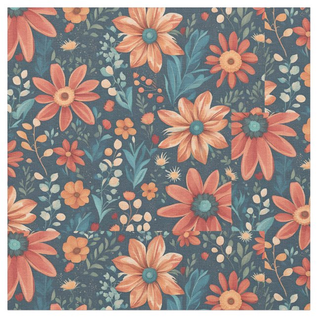 Beautiful Floral Inspiration  Fabric (Close Up)