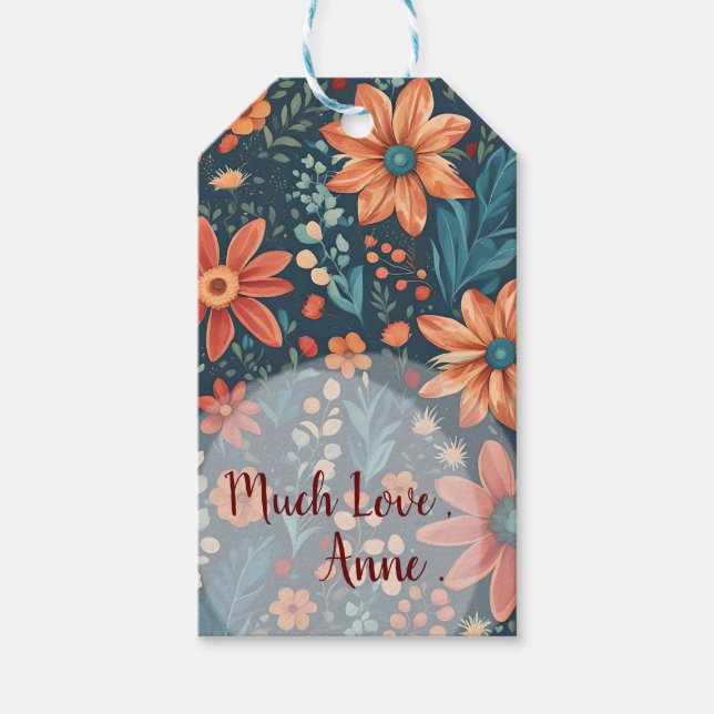 Beautiful Floral Inspiration  Gift Tags (Front)