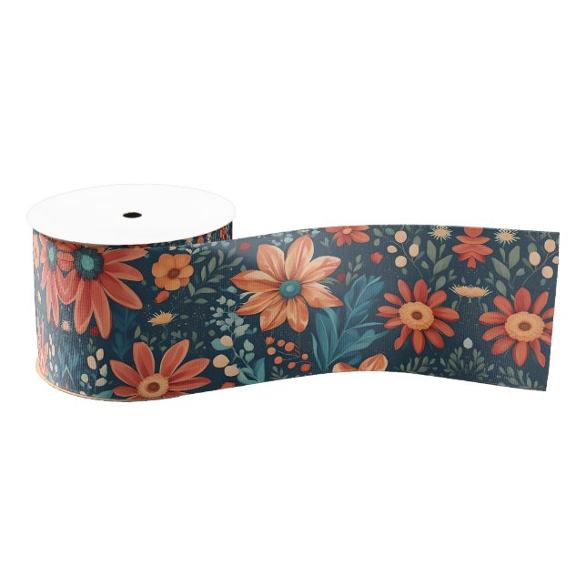 Beautiful Floral Inspiration  Grosgrain Ribbon (Spool)