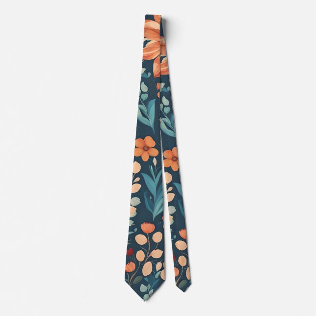 Beautiful Floral Inspiration  Tie (Front)
