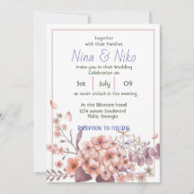 beautiful floral Invitation