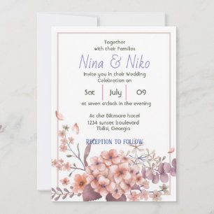 beautiful floral Invitation