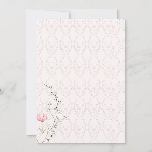 Beautiful Floral  Invitation (Front)