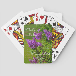 Beautiful Floral Lilac Personalised Playing Cards