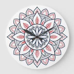 Beautiful Floral Mandala – Colouring & Graphic Art Large Clock