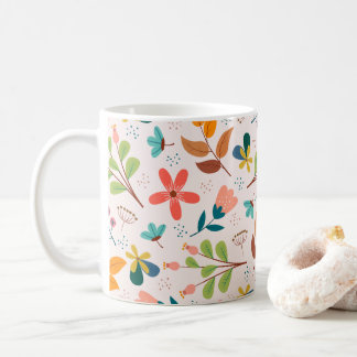 Beautiful Floral Pattern Coffee Mug