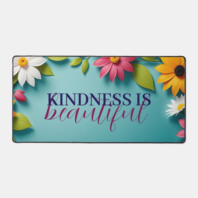 Beautiful Floral Pattern desk mat (Front)