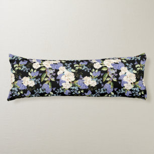 Beautiful Floral Pattern Lilac Roses Foliage Body Cushion