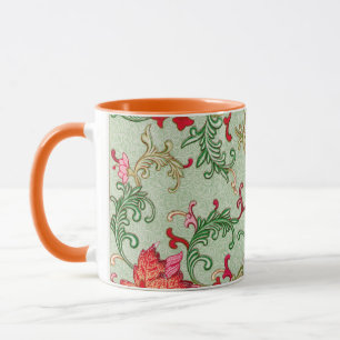 Beautiful floral pattern printed coffee mug 