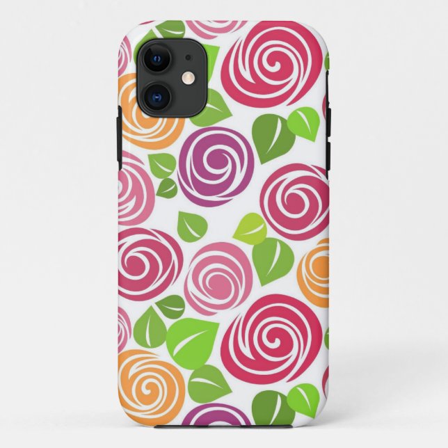 Beautiful Floral Pattern Roses Case-Mate iPhone Case (Back)