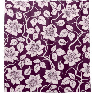 Beautiful Floral Pattern Shower Curtain