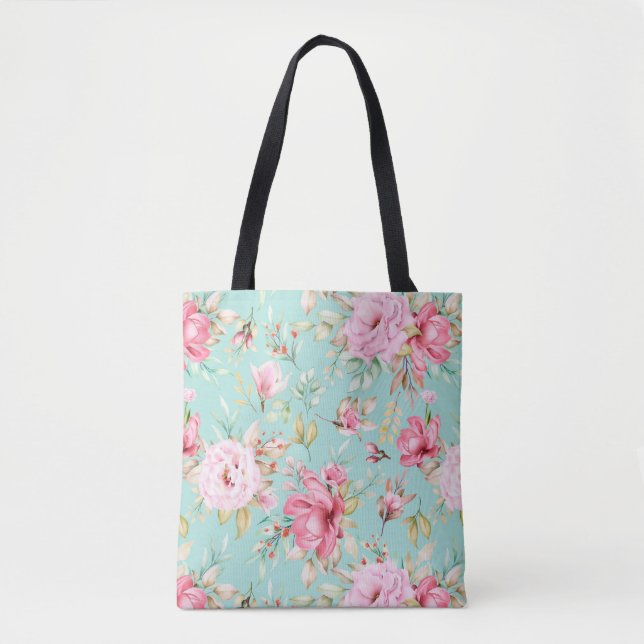 Beautiful Floral pattern Tote Bag (Front)