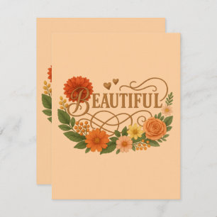 Beautiful Floral Response Card   Elegant Gold 