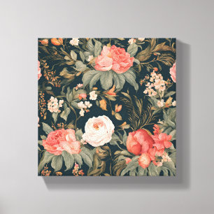 Beautiful Floral Rose Flower Painting Canvas Print