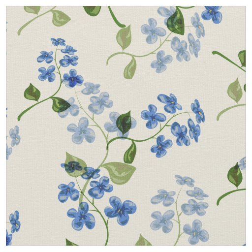 Beautiful Floral Seamless Pattern Forget Me Not Bl Fabric Zazzle Co Uk