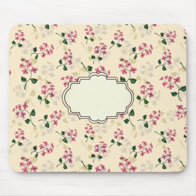 Beautiful floral seamless pattern forget-me-not pi mouse mat (Front)