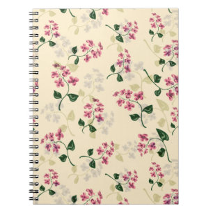 Beautiful floral seamless pattern forget-me-not pi notebook