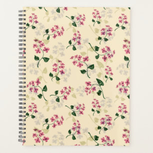 Beautiful floral seamless pattern forget-me-not pi planner