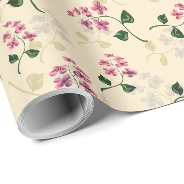 Beautiful floral seamless pattern forget-me-not pi wrapping paper (Roll Corner)