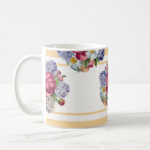 Beautiful floral seamless pattern with hydrangea p coffee mug