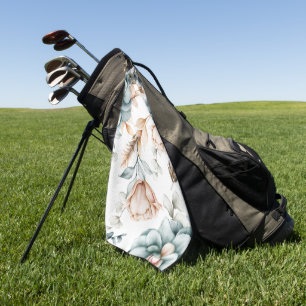 Beautiful floral seamless pattern with vintage golf towel