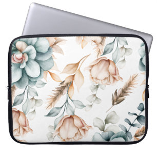 Beautiful floral seamless pattern with vintage  laptop sleeve
