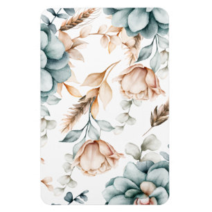 Beautiful floral seamless pattern with vintage  magnet