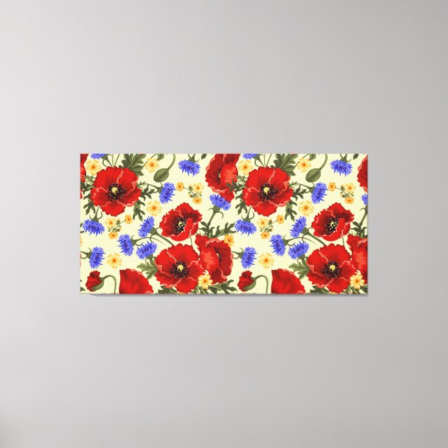 Beautiful Floral Sketch Canvas (Front)