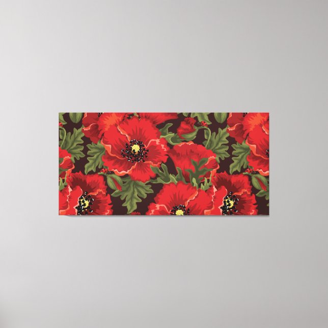 Beautiful Floral Sketch Canvas Print (Front)