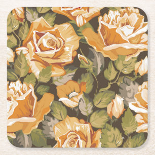 Beautiful Floral Sketch Coaster Set