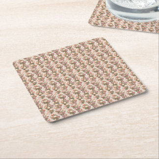 Beautiful Floral Square Paper Coaster