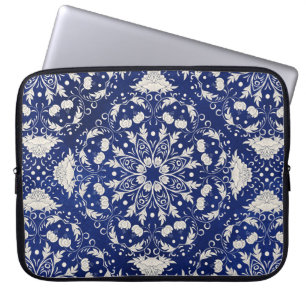 Beautiful floral square pattern laptop sleeve