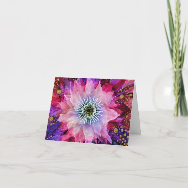 Beautiful floral starburst card (Front)