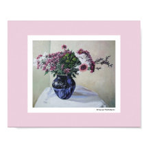 Beautiful floral still life pink flowers fine art
