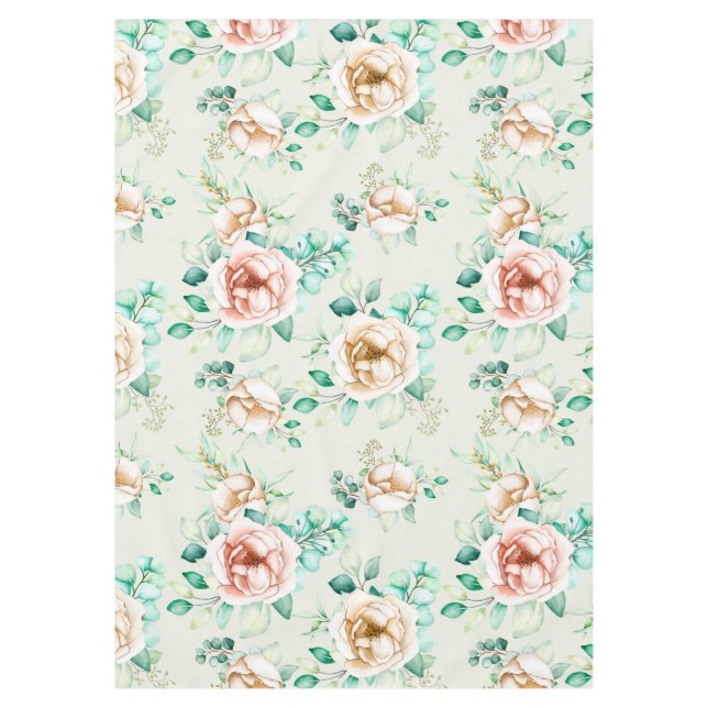 Beautiful Floral Tablecloth (Front)