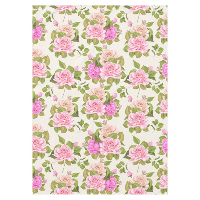 Beautiful Floral Tablecloth (Front)