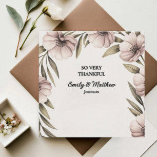Beautiful Floral Thank You Card
