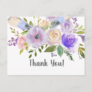 beautiful  floral thank you card