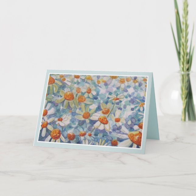 Beautiful Floral Thinking of You Greeting Card (Front)