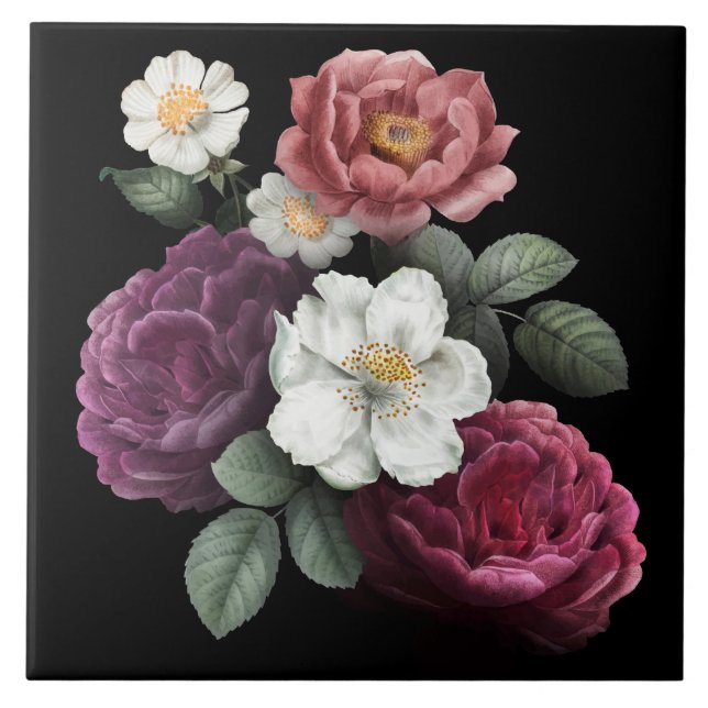 Beautiful Floral  Tile (Front)