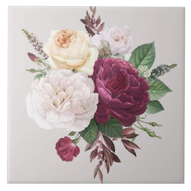 Beautiful Floral  Tile (Front)