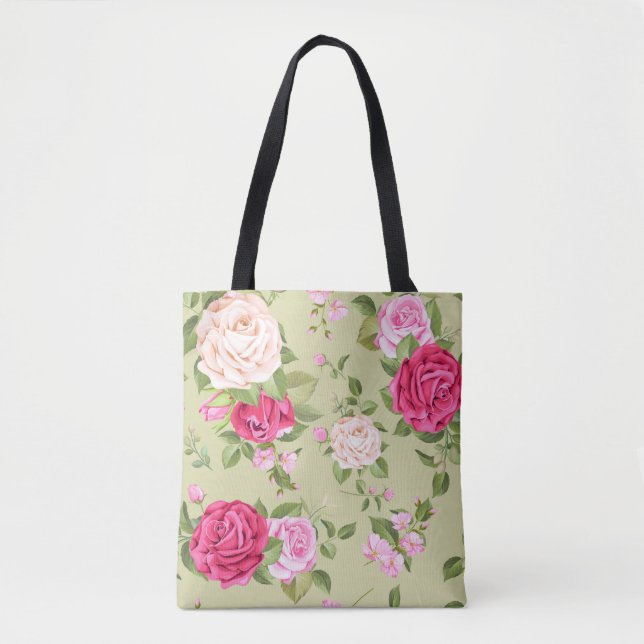 Beautiful Floral Tote Bag (Front)
