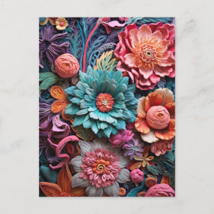 Beautiful Floral Victorian Elegant Pretty Flowers Postcard